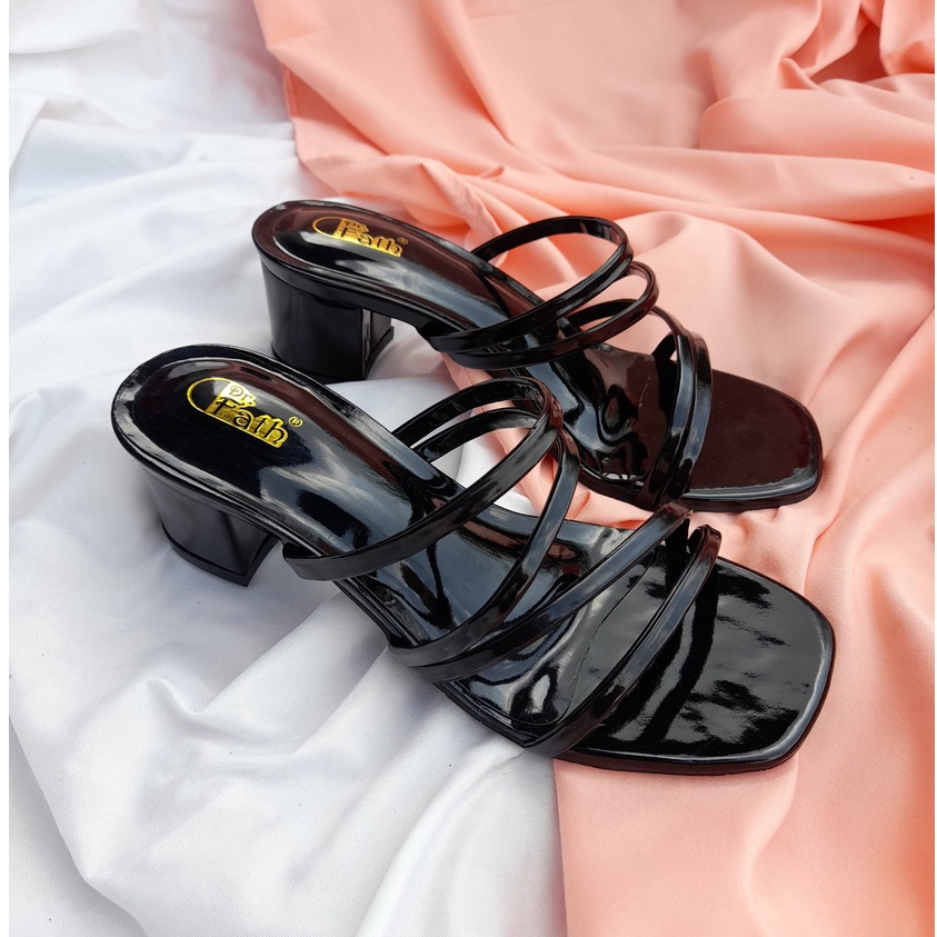 SW99 - Sandal heels tali wanita hak tahu 5 cm HB-01H