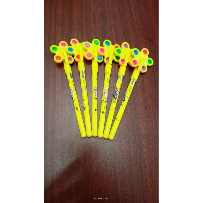 

PULPEN GEL FANCY PICHACU 8977 POP IT + SPINNER