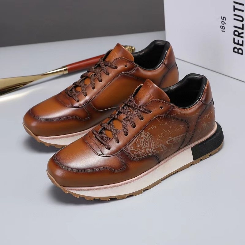 Sepatu pria sneaker berluti mirror quality shoes slip on casual kerja