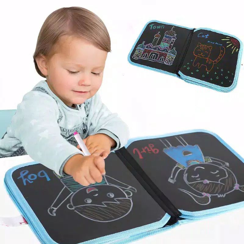 

Buku gambar portable/ erasable drawing pad/ magic drawing book/ erasable colour book papan tulis/ BUKU GAMBAR ANAK BISA DI HAPUS