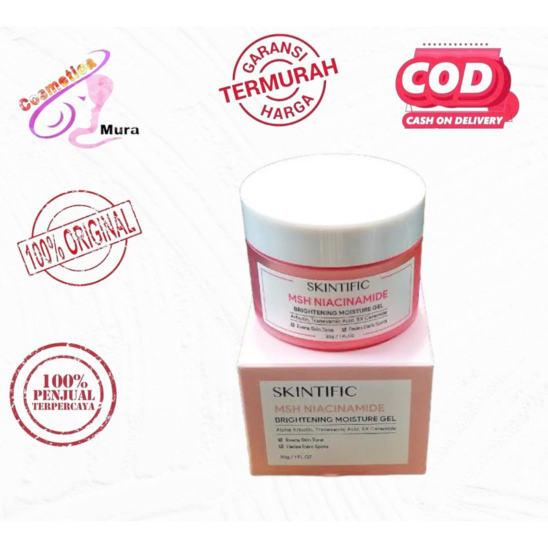 [ moisturizer msh niacinamide ] skintific msh niacinamide moisturizer 30 gr box pink || skintific brightening moisturizer