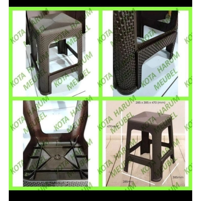 bangku plastik anyam rotan gessler bukan napolly napoly napoli