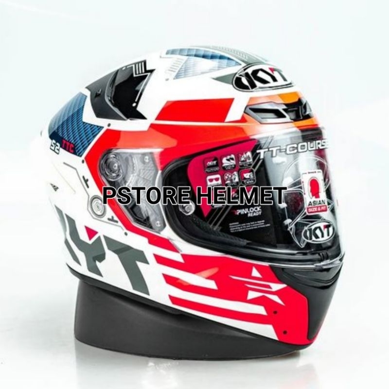Helm KYT TT Course Fuselage Red / TTC Fuselage / Motif Terbaru KYT