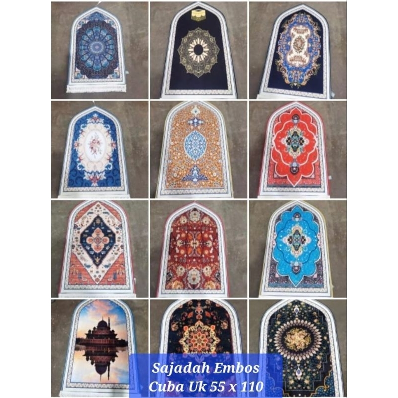 COD Sajadah Kubah Turkey Sajadah Karpet Ukuran 55x110cm Sajadah Tebal