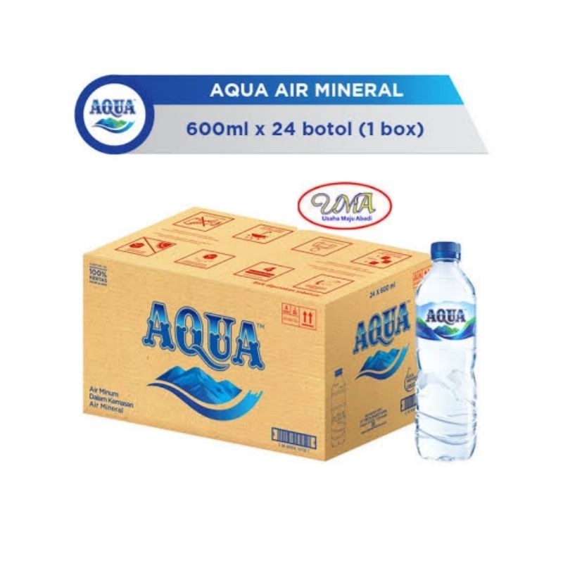 

Aqua 600ML 1 Dus / Aqua sedang 1 karton isi 24 botol