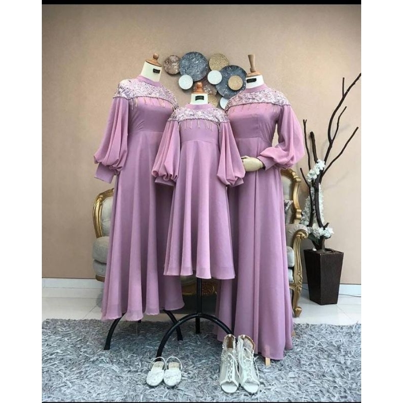 Gamis pesta / baju kondangan / baju Bridesmaids / baju lebaran / gamis seruti / baju lamaran / gamis