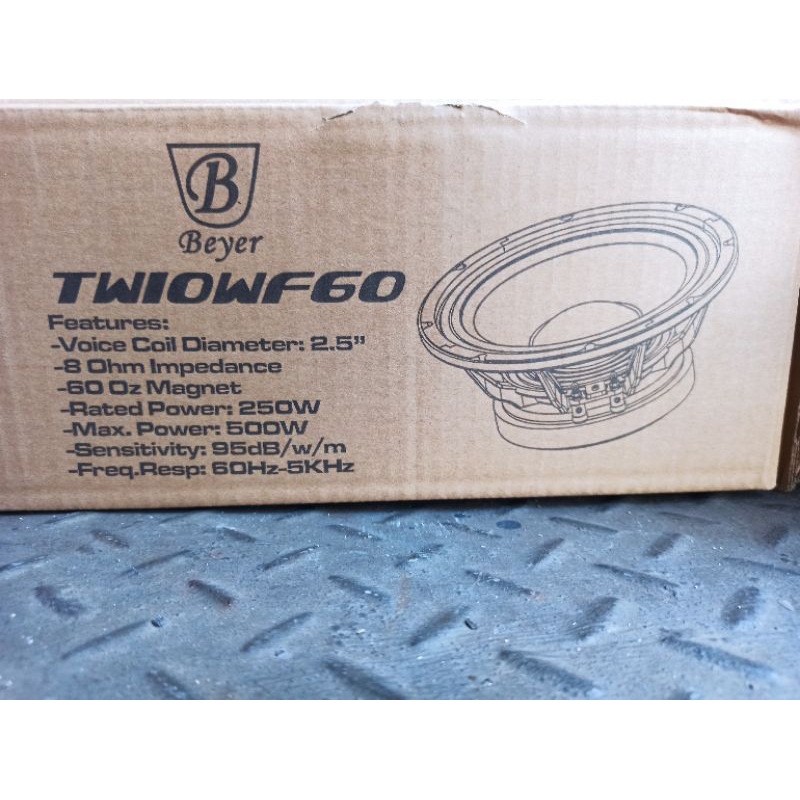 Speaker Component 10″ BEYER TW-10WF60 – 1 unit