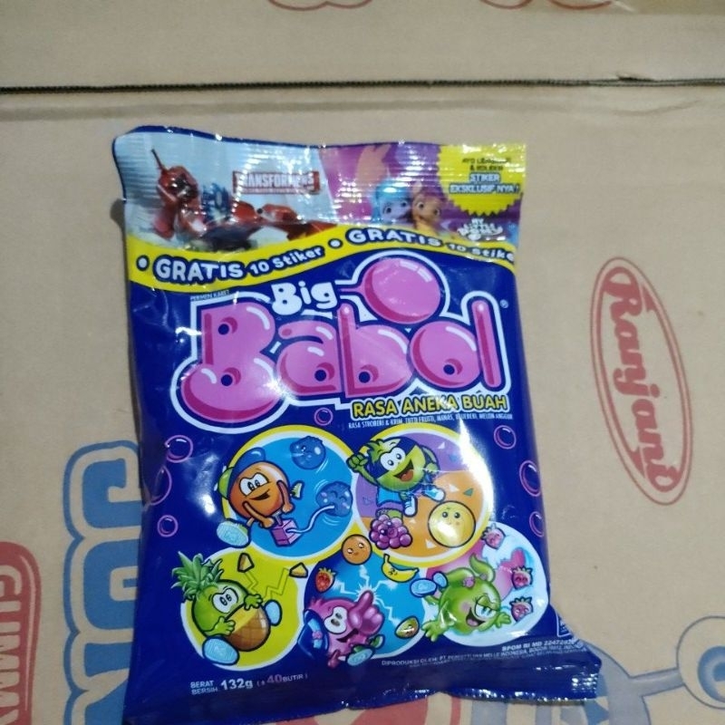 permen karet big babol rasa aneka buah isi ± 40 butir