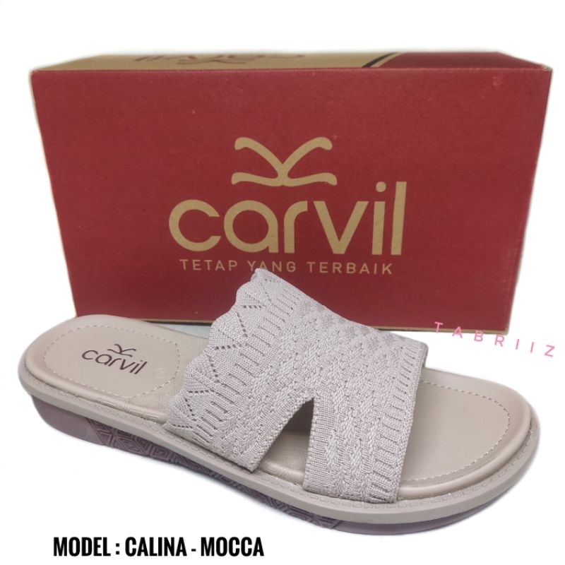 BARU Sandal Wanita Carvil Premium Sandal Carvil Wanita Model Slop Sandal Lebaran model terbaru - ORIGINAL