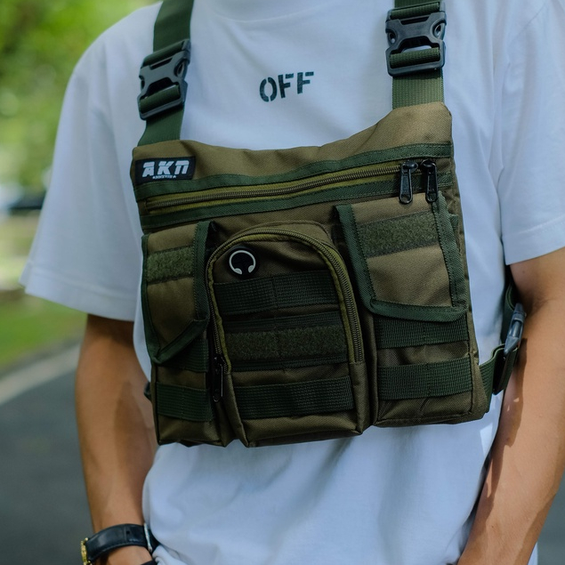 AKN - TAS DADA PRIA CHEST BAG TACTICAL GREEN MANUVER