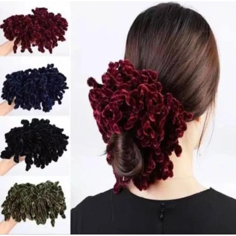 Tali rambut ubur ubur JUMBO ikat rambut ubur ubur/ ikat rambut gurita jumbo cempol / ikat rambut kek