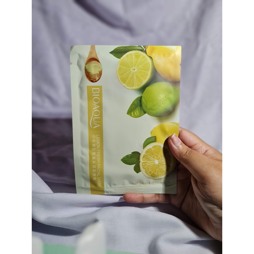 BIOAQUA Lemon Fresh Facial Mask / Masker Wajah / Masker Muka