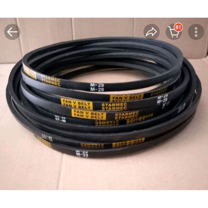 fanbelt vbelt m28 mesin cuci sharp dan plytron
