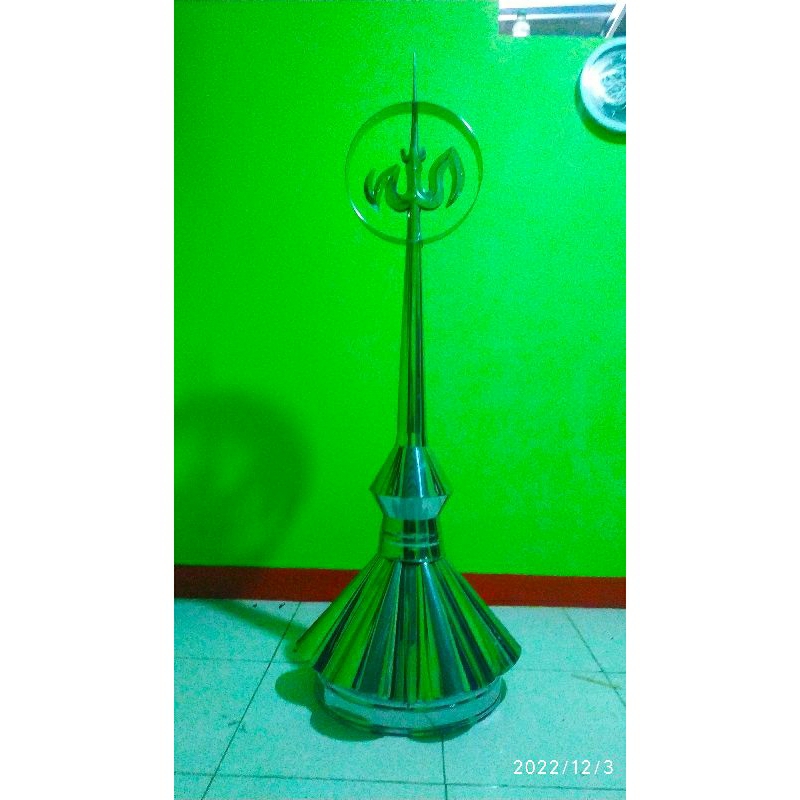 Makara kubah masjid musholla stainless steel 40cm