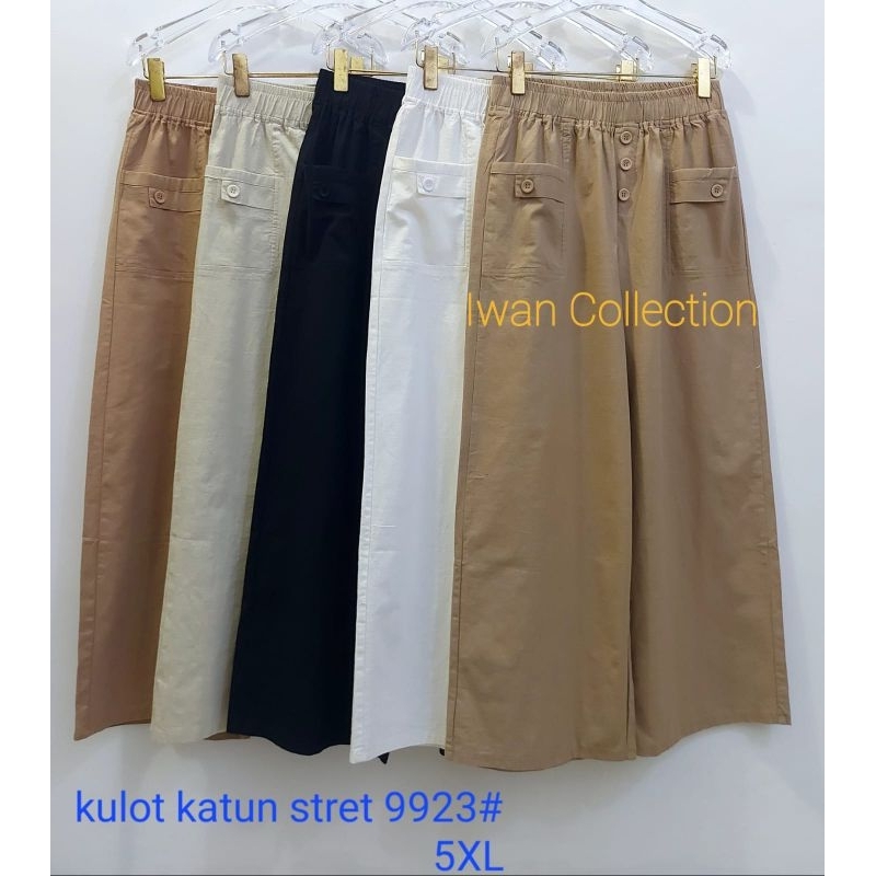 Celana Kulot Katun Stret Import Premium seri 9923# ( 3XL, 5XL )