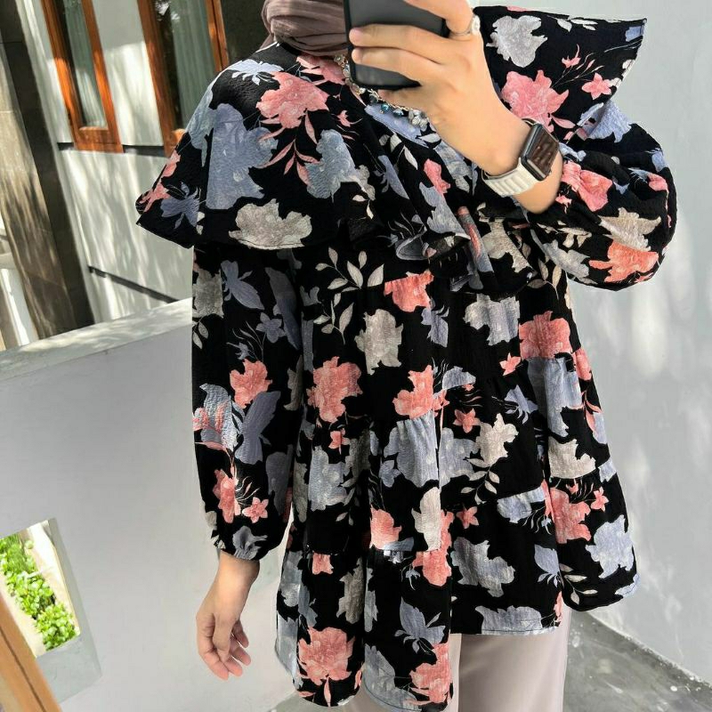 HANNA CRINKLE BLOUSE BY OUTFIX