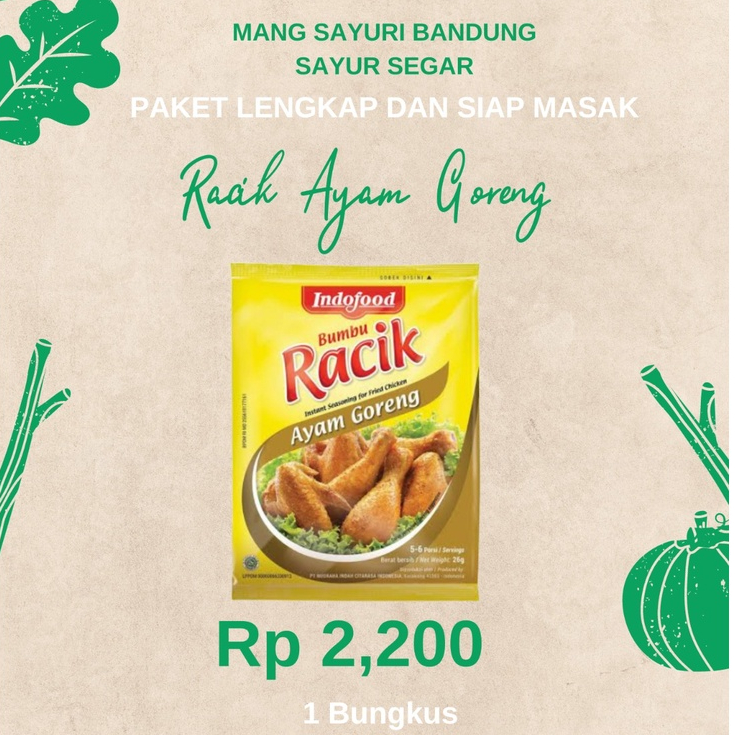 

Bumbu Racik Ayam Goreng  Bumbu serbaguna