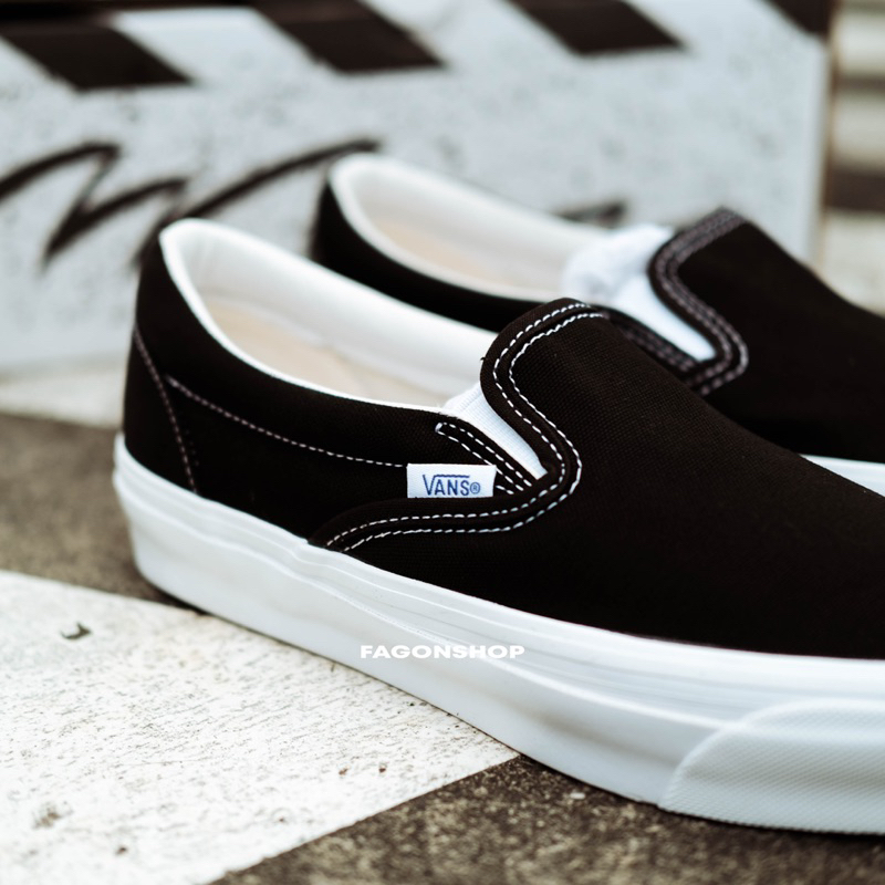 VANS SLIP-ON VAULT OG LX BLACK/WHITE ORIGINAL 100% ( SPRING SUMMER '20 )