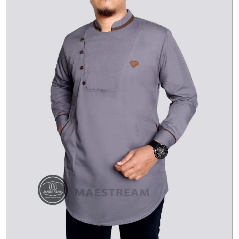 BAJU KOKO TANGAN PANJANG MODEL KANCING SAMPING MAESTREAM TERLARIS