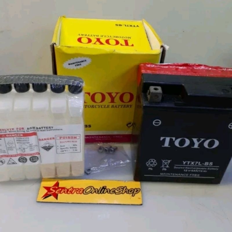 Accu aki motor toyo vespa lx s150 primavera liberty ytx7l bs