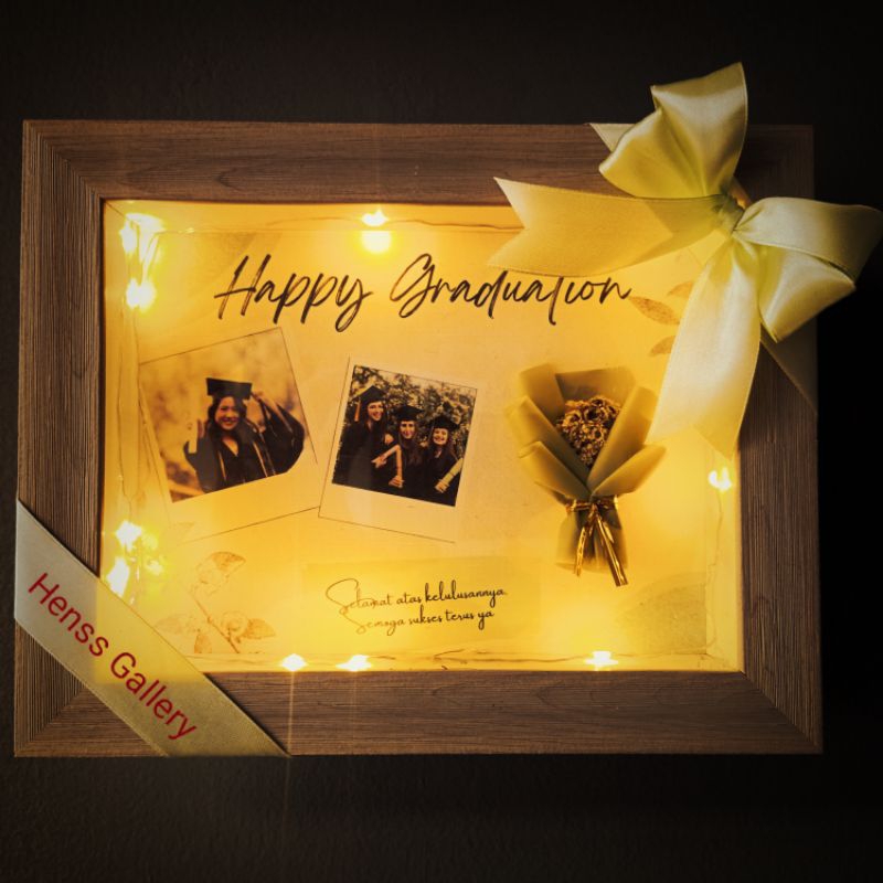 HADIAH BINGKAI FOTO 3D DENGAN LAMPU TUMBLR CUSTOM TULISAN