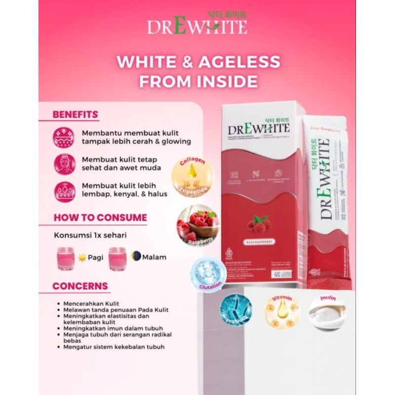 

[DISTRIBUTOR RESMI] Promo DREWHITE Collagen Drink | Minuman Kolagen pemutih badan premium | Collagen Beauty Drink | Minuman pemutih badan cepat