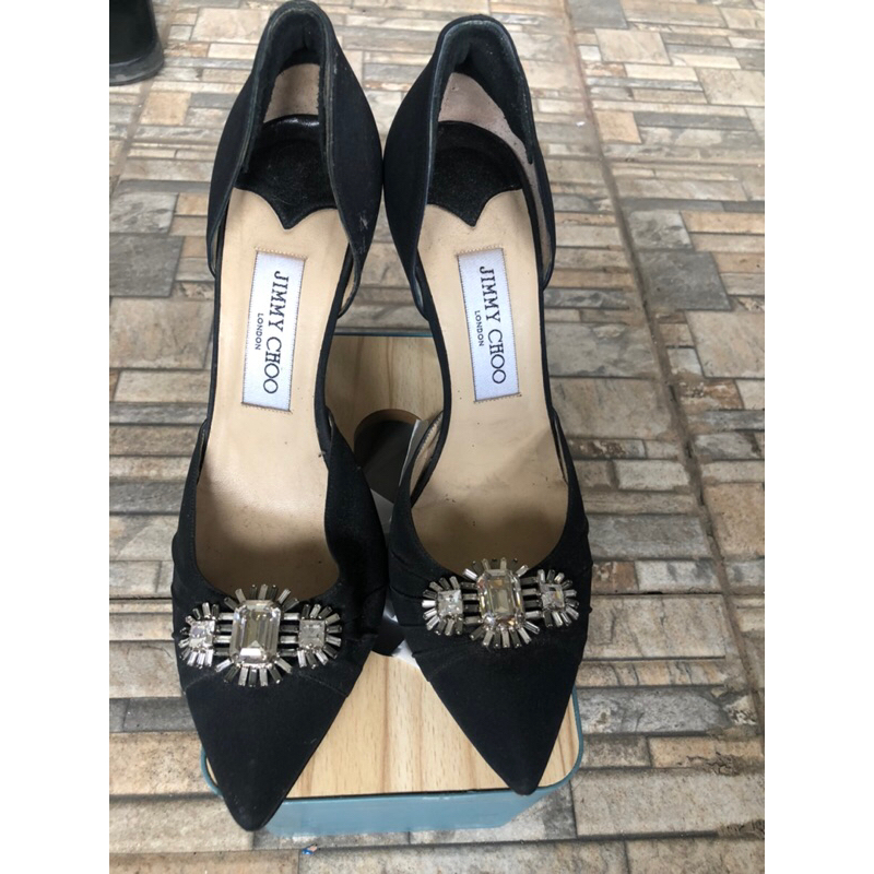 preloved brand jimmy choo | sepatu hitam | heels pesta | dijamin original | sepatu hak tinggi elegan