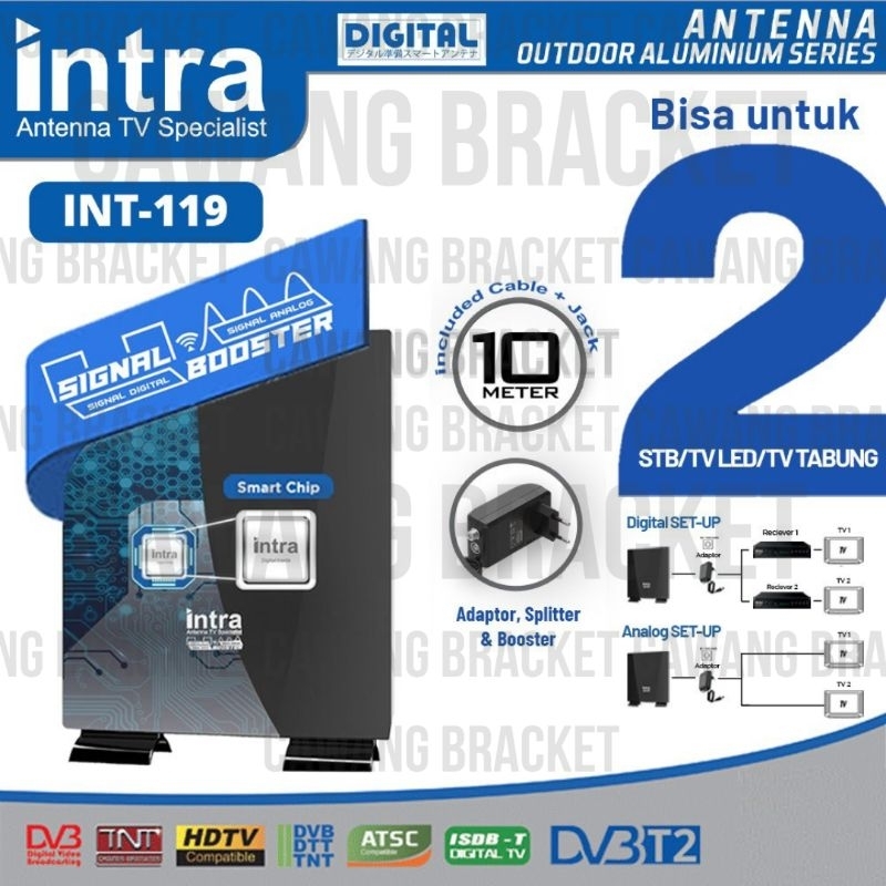 Antena Tv Digital Indoor Outdor Intra Origial Kwalitas Terbaik Recomend Antena Tv Digital