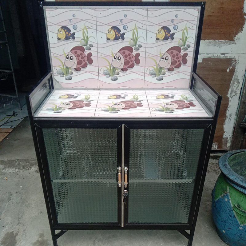 Rak kompor sap kaca / rak piring aluminium murah