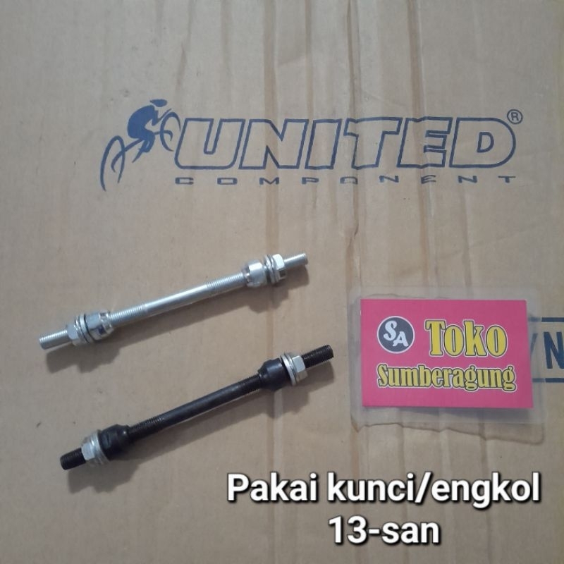 As depan sepeda mini baut 13-san as depan sepeda anak2 mur 13-san As depan sepeda anak2 kunci 13-san