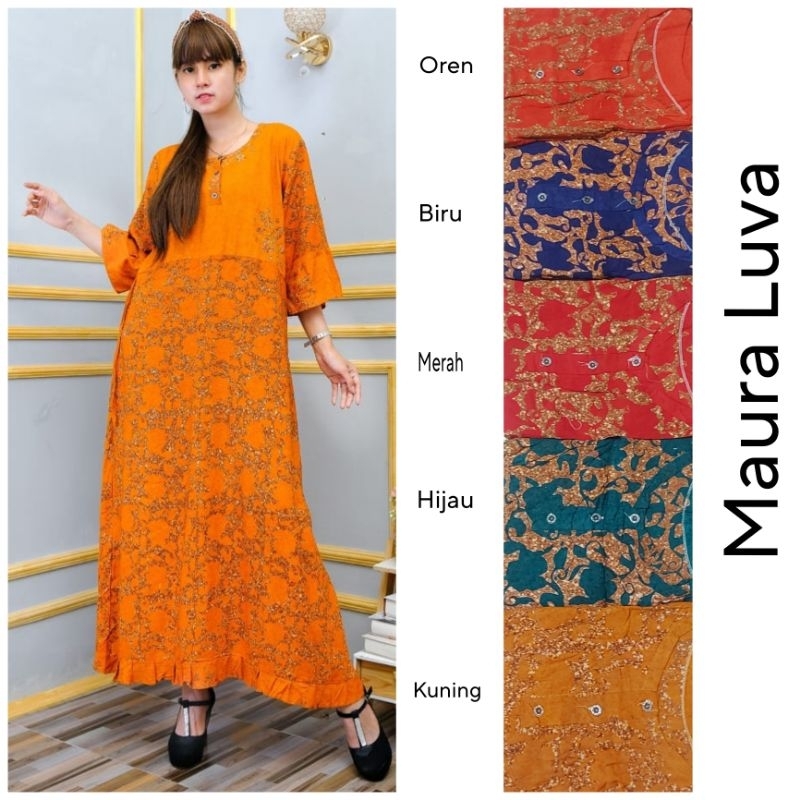 Longdress Maura Kencana Ungu Rayon Cap