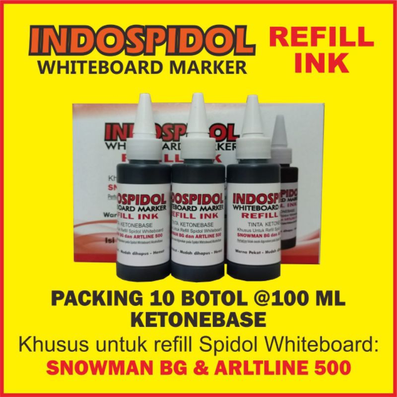 

tinta isi ulang spidol Whiteboard (INDOSPIDOL) refill