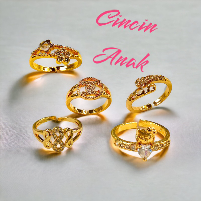 Cincin anak lapis emas cincin xuping cincin yaxiya