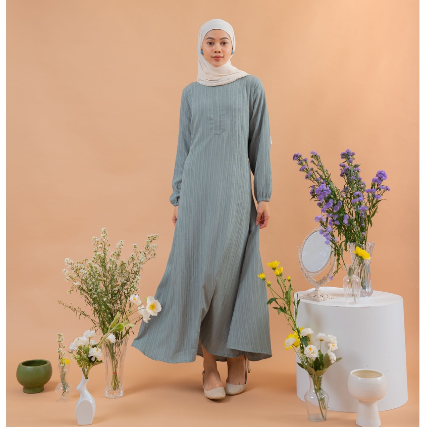 GAMIS FITRI LADY CRUSH POLOS DRESS PREMIUM B659 CO