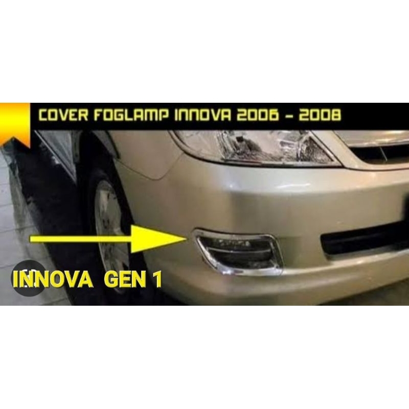 eksterior bemper ring cover foglamp innova 2004 sampai 2007 chrome harga sudah sepasang