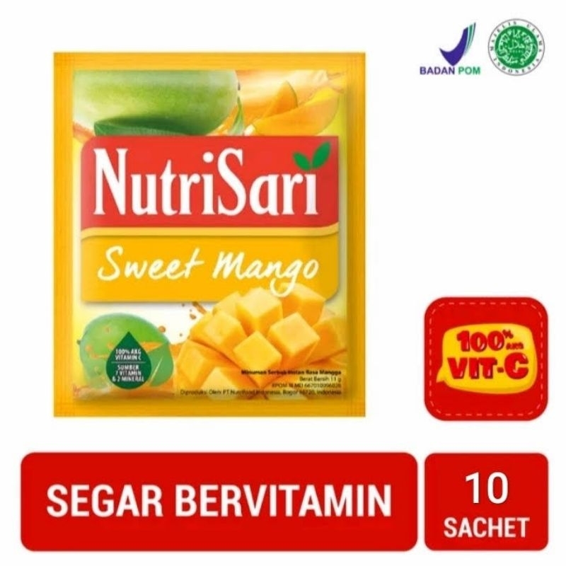 

NUTRISARI Sweet Mango Minuman Serbuk Sari Buah Mangga 10sch