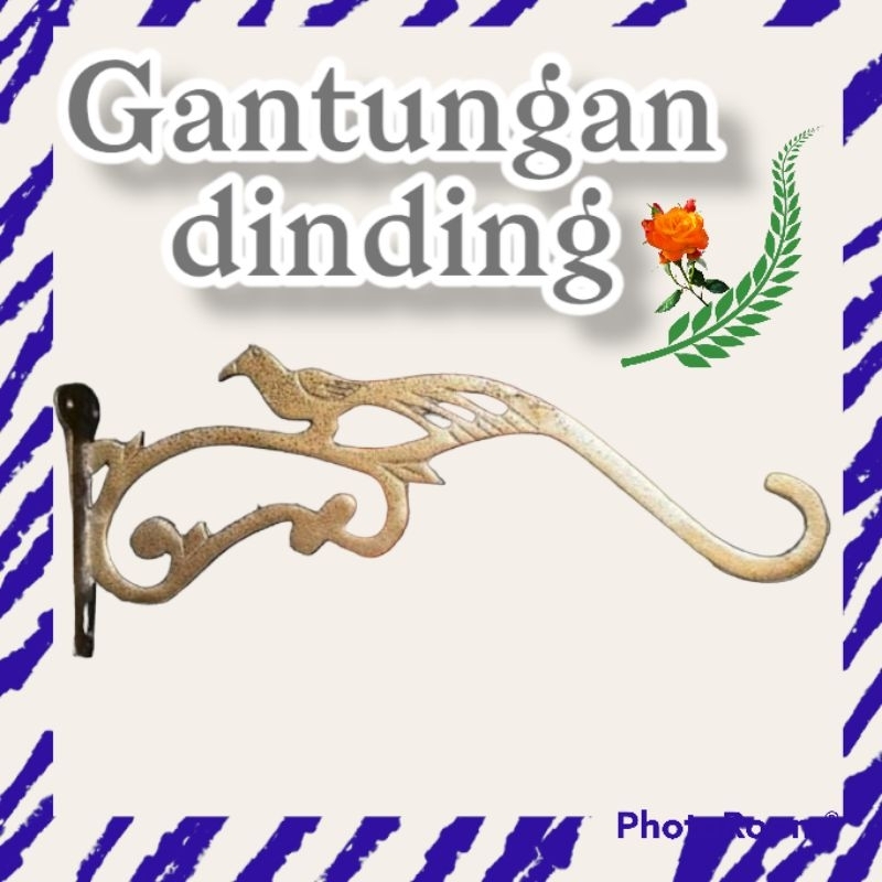 Gantungan tempel dinding sangkar burung motif burung