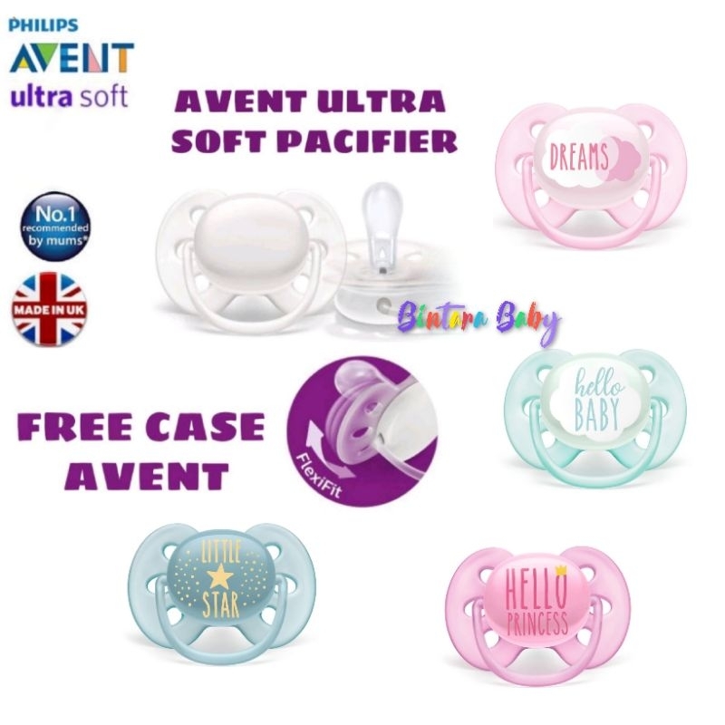 Philips Avent Pacifier Empeng Bayi Philips Avent Dengan Case 0-6 bulan 6-18 bulan Newborn baby soother  Isi 1 / Empeng Bayi Avent