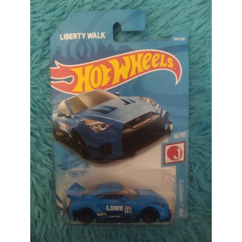 Hot wheels LBWK LB-silhouette works gt nissan 35-gt rr ver 2 liberty walk - biru
