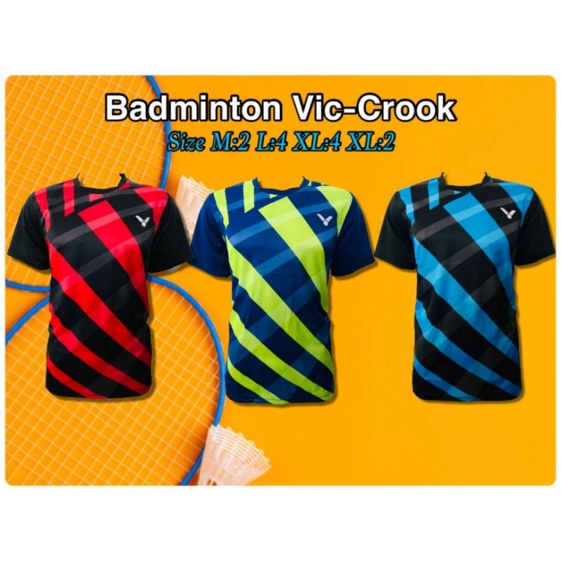 Baju Badminton Victor Crook - Kaos Badminton Victor - Jersey Badminton Victor - Baju Bulutangkis