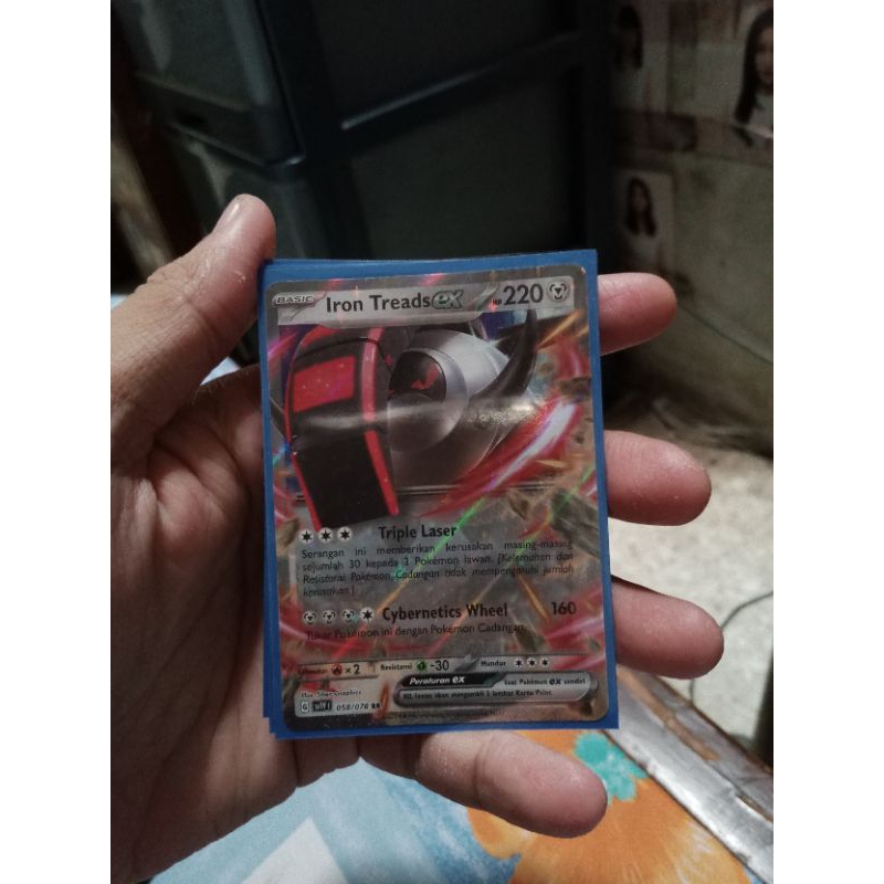 kartu pokemon bahasa Indonesia Scarlet Violet iron treads ex