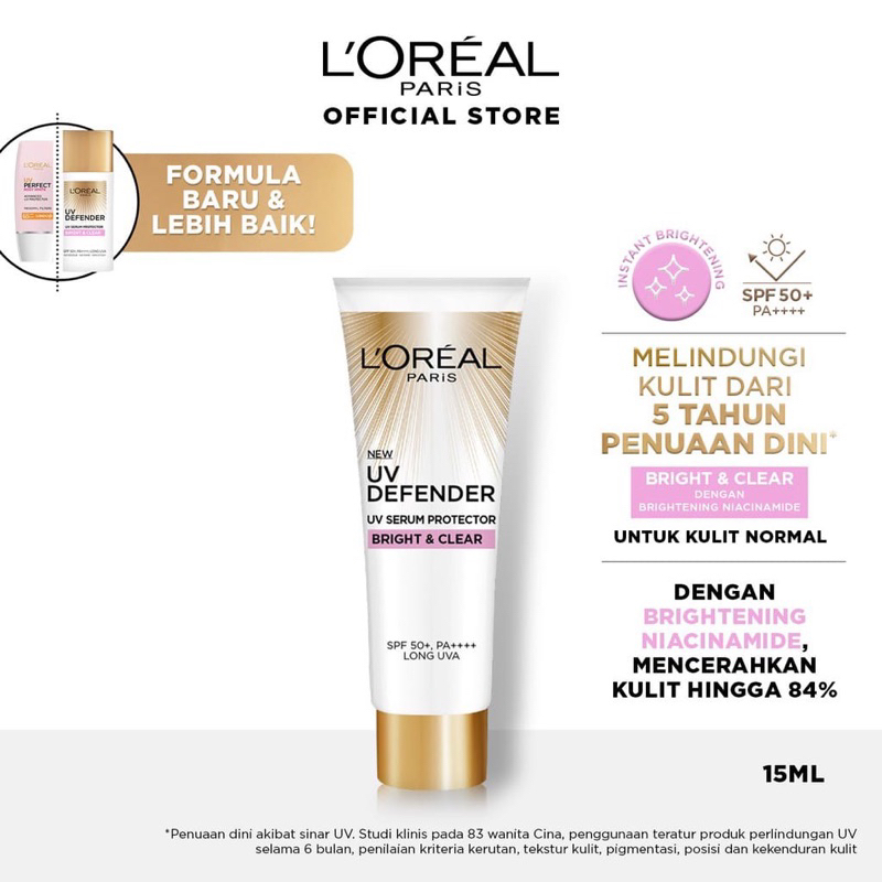 Loreal Paris UV Perfect Sunscreen Skin Care SPF 50 - 50ml/15ml (Hasil Matte &amp; Waterproof)