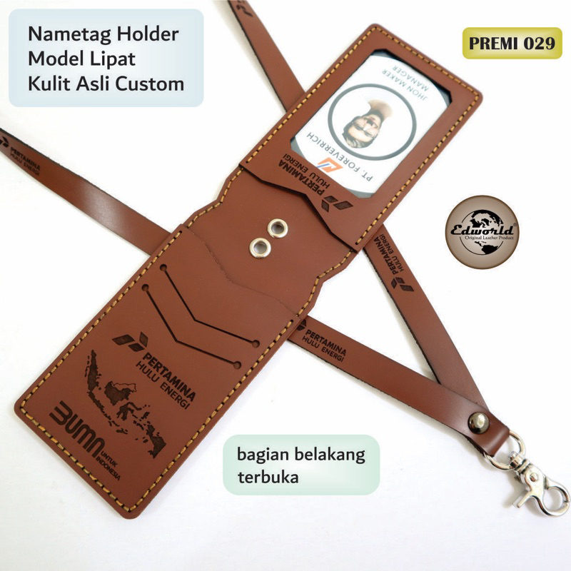 

Nametag Lipat Kulit Asli Custom
