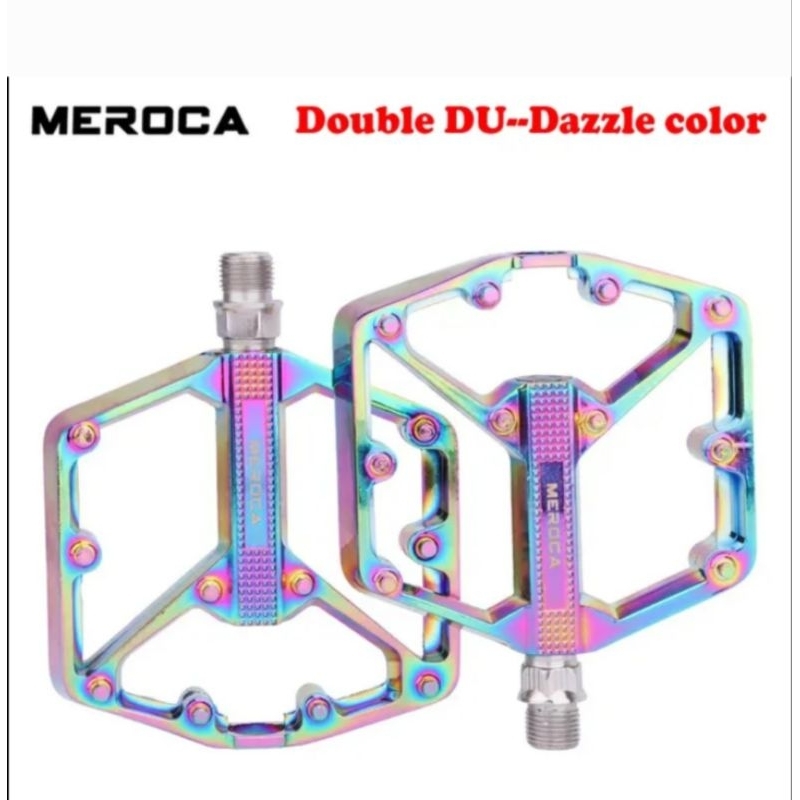 Meroca Pedal Doubel DU Bearing Pedal Sepeda Colorful