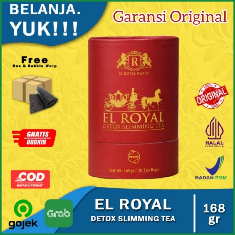El Royal Detox Sliming Tea Original Bergaransi - Obat Diet Terbaik - Obat Pelangsing Herbal Paling A