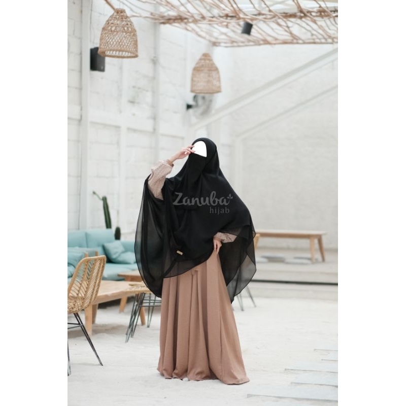 Valery Lace dress Zanuba Gamis Hitam XL