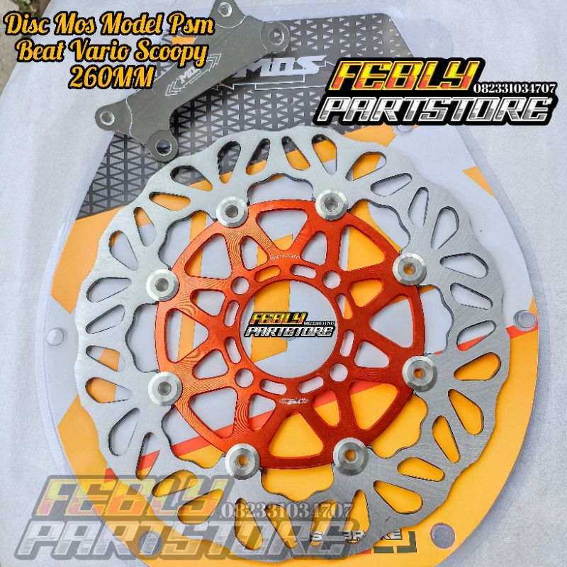 DICS BRAKE PIRINGAN CAKRAM MOS MODEL PSM ORENS FLOATING 260MM BEAT SCOOPY VARIO PIRINGAN MOS FLOATIN