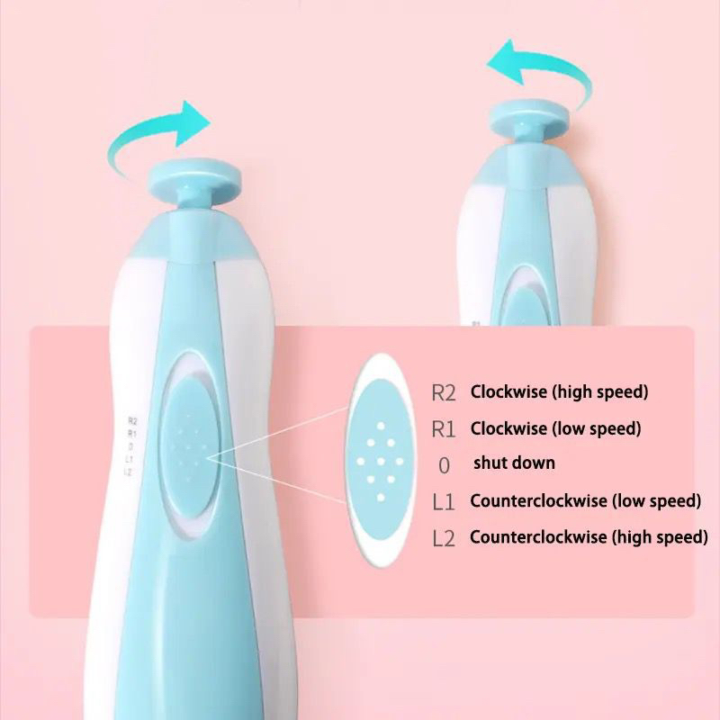 BABY NAIL TRIMMER SET 6 IN 1 / GUNTING KUKU BAYI ELEKTRIK / ALAT PERLENGKAPAN PEMOTONG KUKU BAYI JRW0159