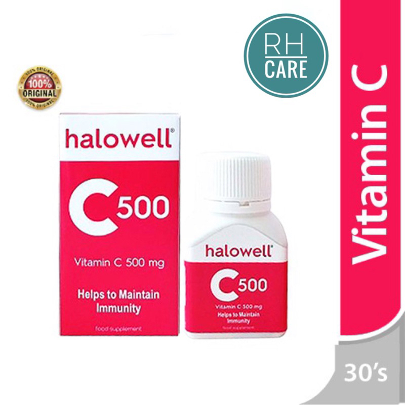 Halowell  C 500 MG 30 Tablet Vitamin C Daya TahanTubuh Antioksidan Imunitas vitamin c500 vitamin c 5