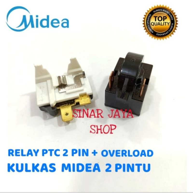 KULKAS PTC + OVERLOAD KULKAS MIDEA 2 PINTU